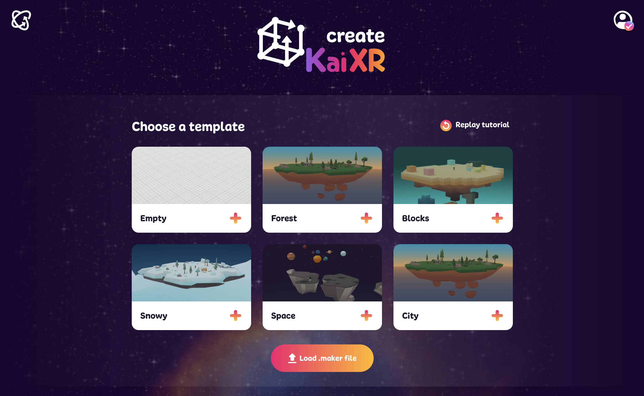 Dashboard for Kai XR Makerspace (Kai XR Create)