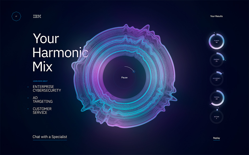 Harmonic page - Music reproductor