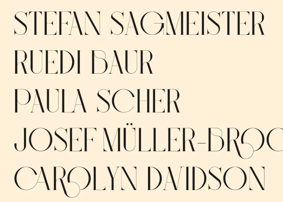 Bigilla: A display serif typeface with ligatures and alternates