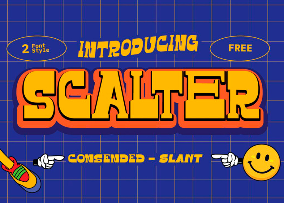 Scalter free typeface