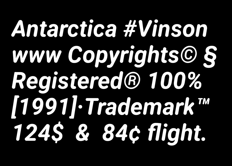Vinson free font