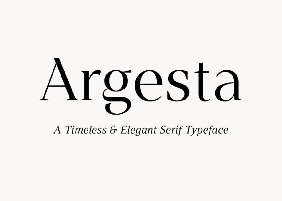 Argesta Hairline with cool discretionary ligatures.