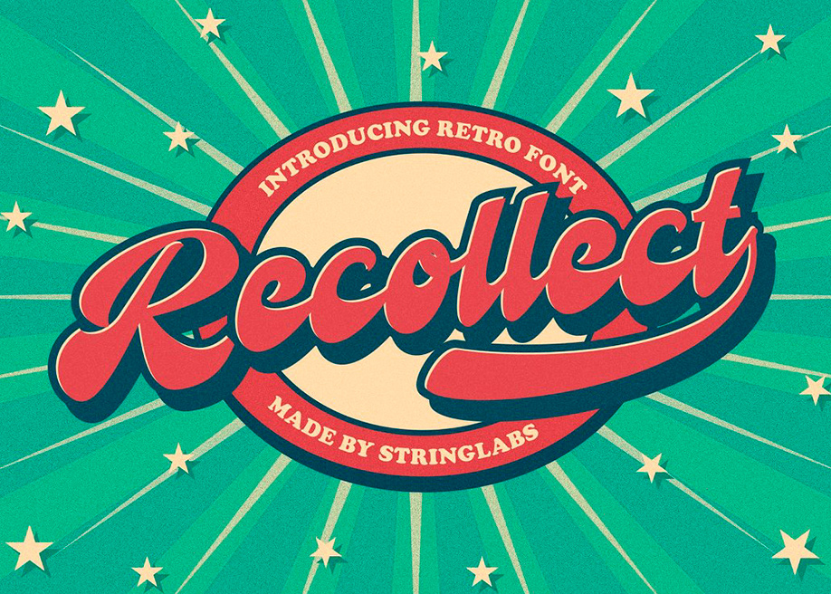 Recollet Retro Bold Script Font