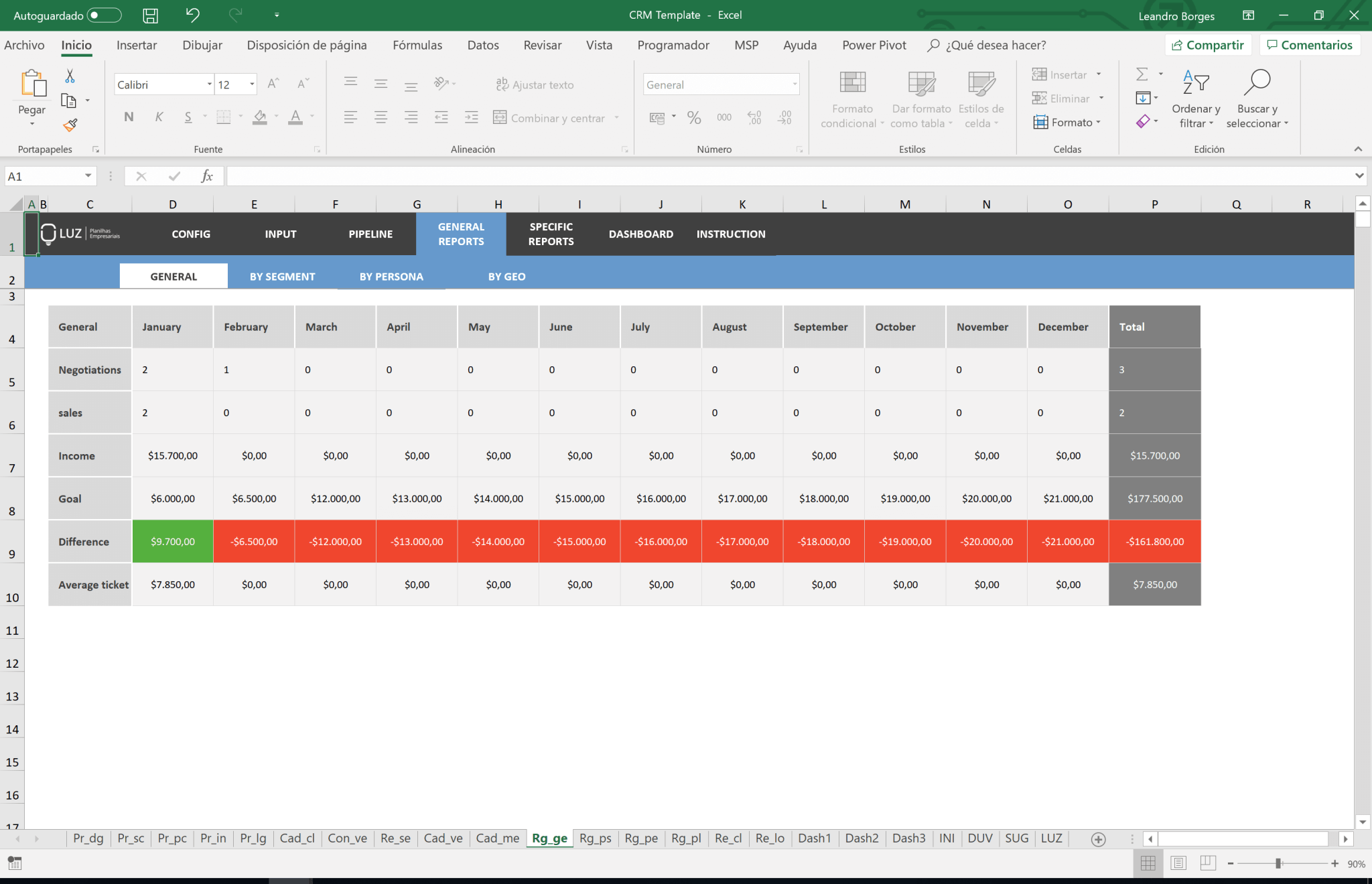 CRM Excel Spreadsheet Template LUZ Templates