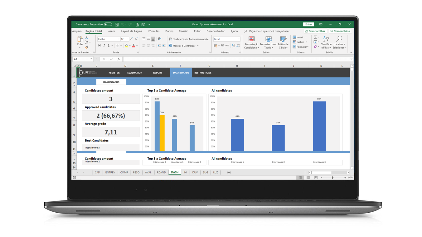 Group Interview Assessment Excel Spreadsheet Template LUZ Templates