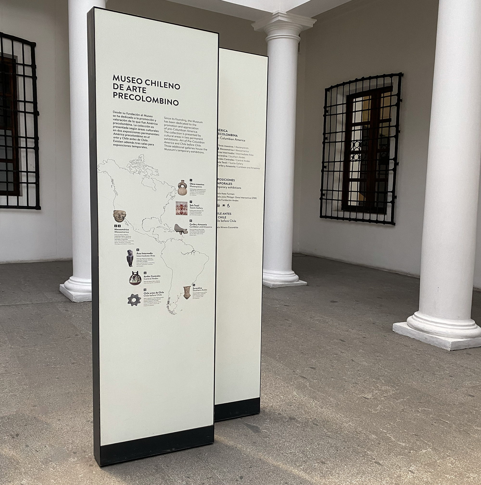 Design detail for Museo de Arte Precolombino galleries