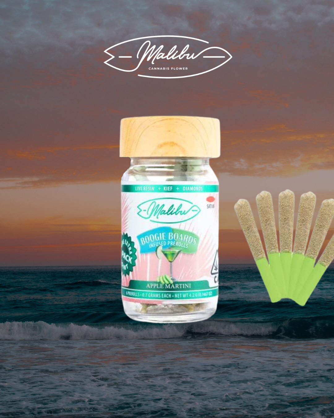 Malibu Cannabis's Apple Martini Pre-Rolls: A Coastal Euphoria