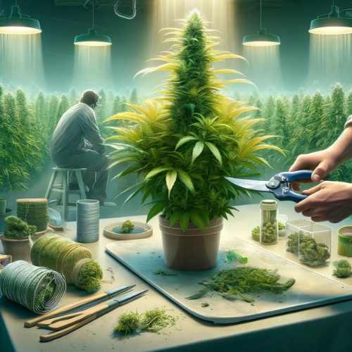 Topping cannabis plants and other training techniques