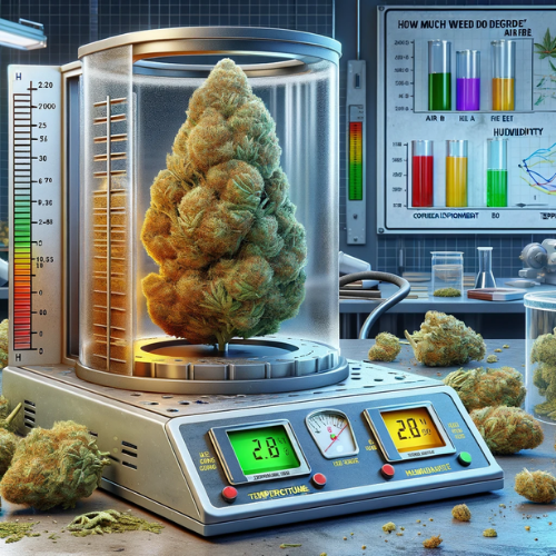 How much does weed degrade from air and heat?