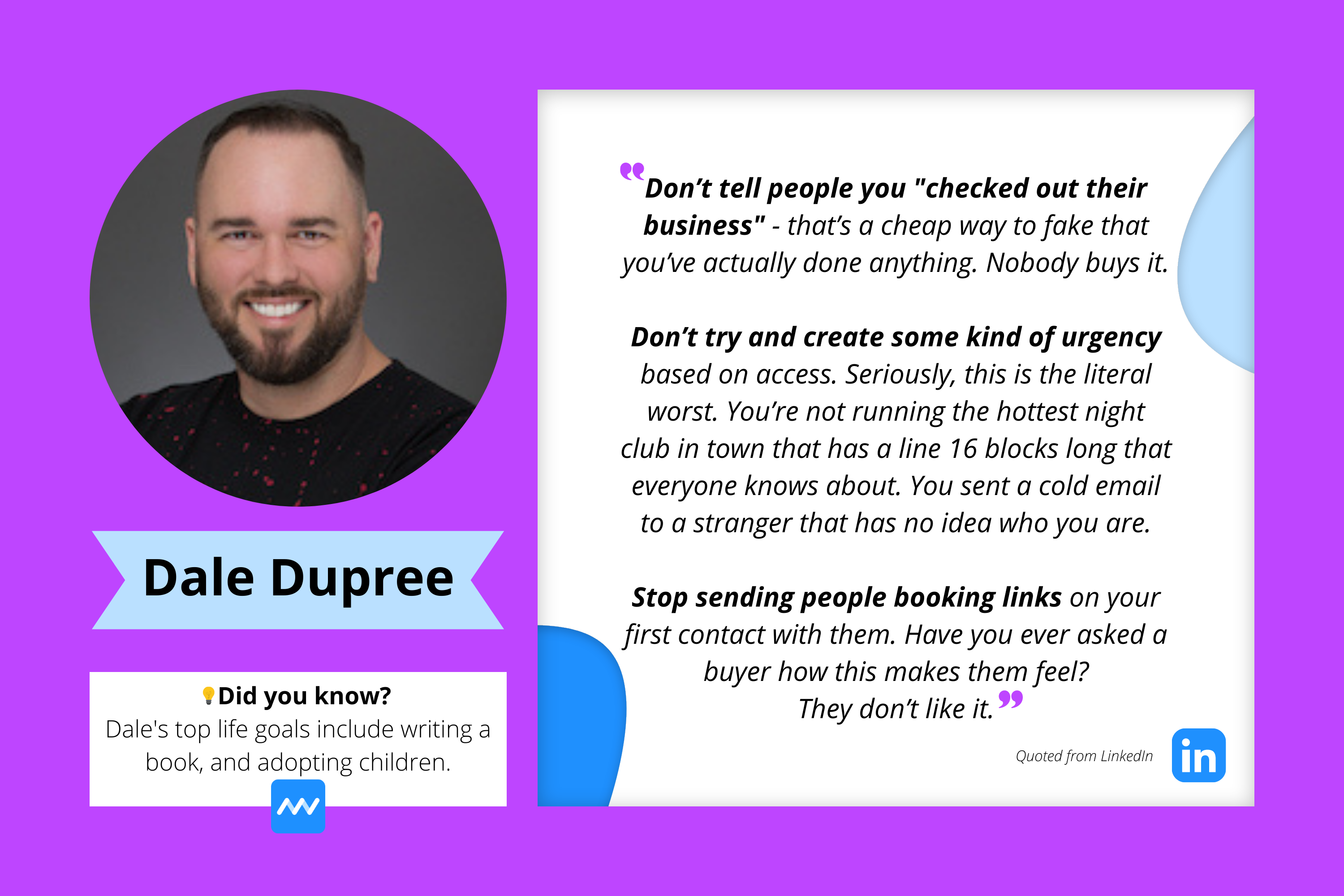 Dale Dupree quote from LinkedIn