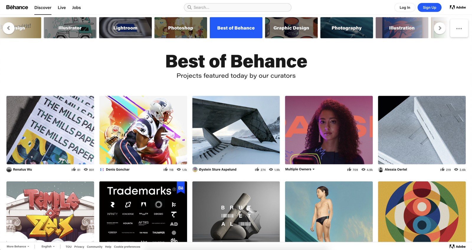 Best of Behance, projects featured today by our curators