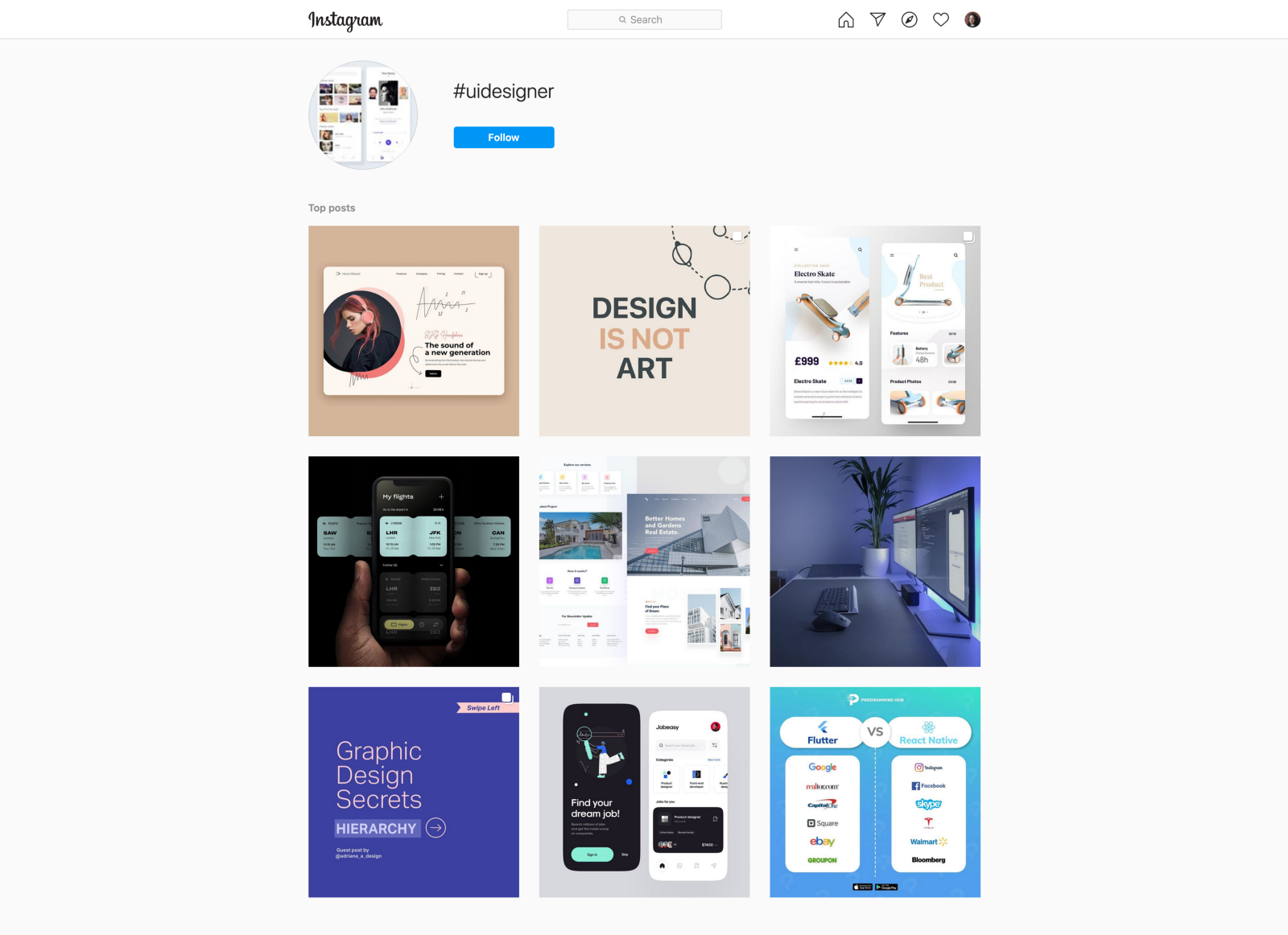 Top Instagram posts for #uidesigner