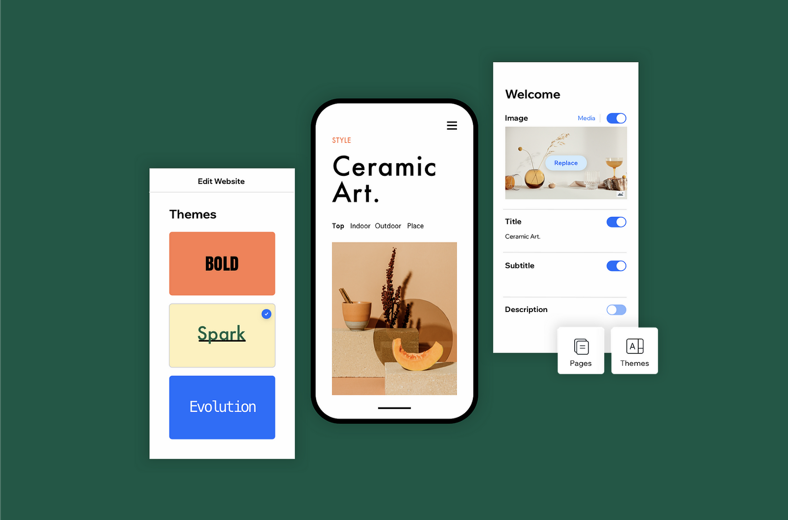 Wix mobile app (source Wix.com)