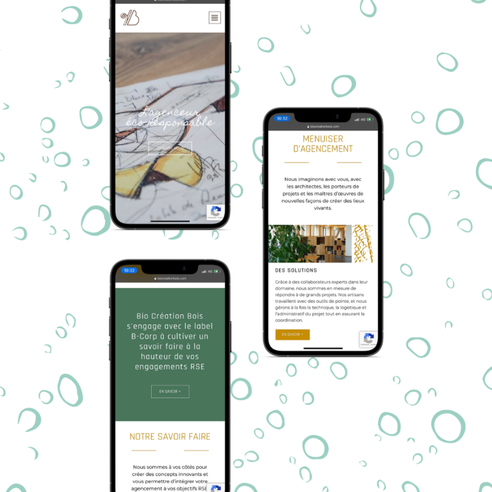 Nouvelle page d'accueil pour Bio Création Bois
