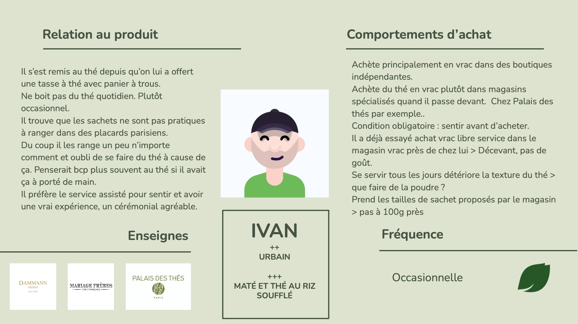 Étude d'usage sur le thé et la tisane
