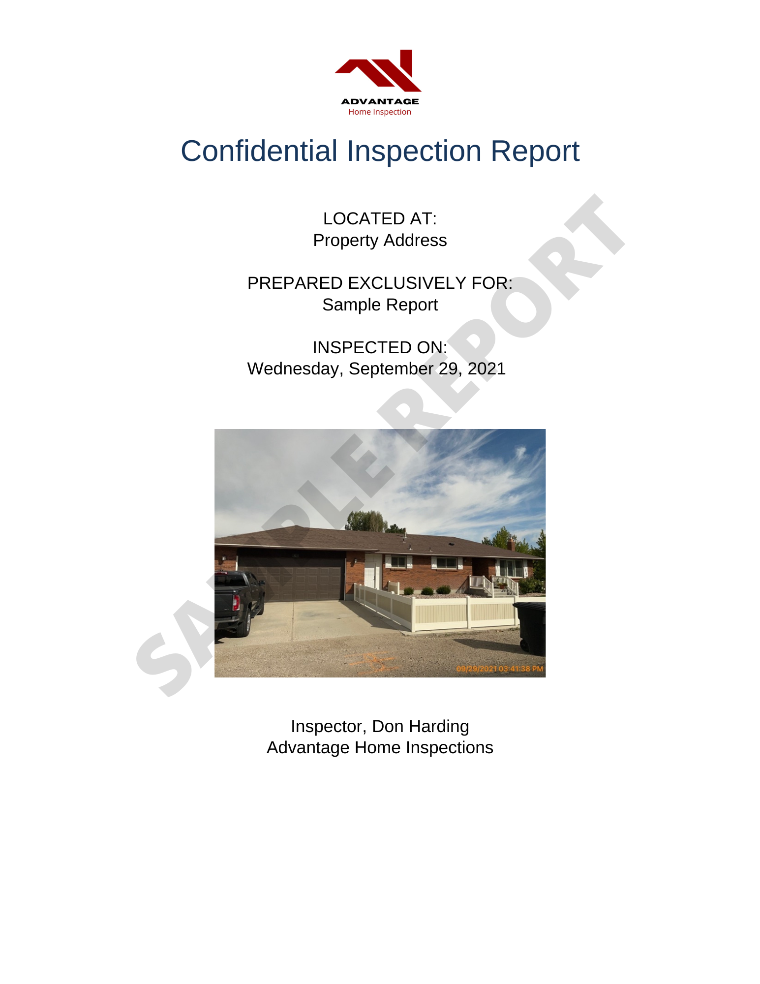 sample report for buyers home inspection