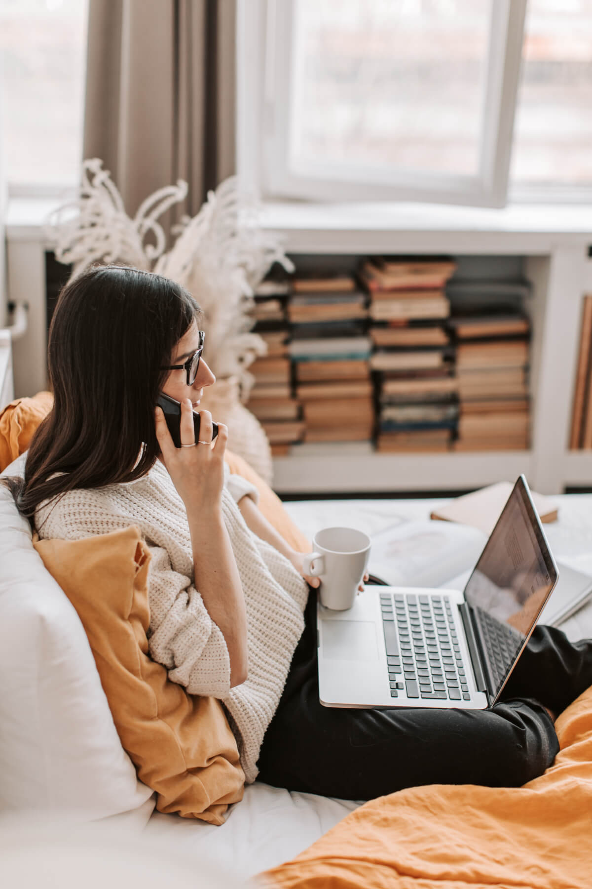 woman in front of a computer