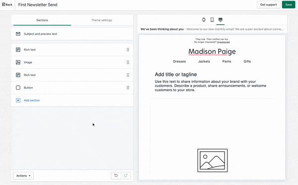 Video showing how to create a headline