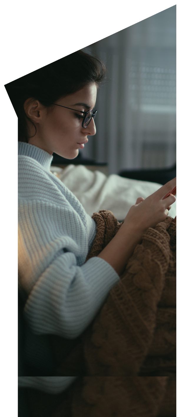 Woman looking at her phone