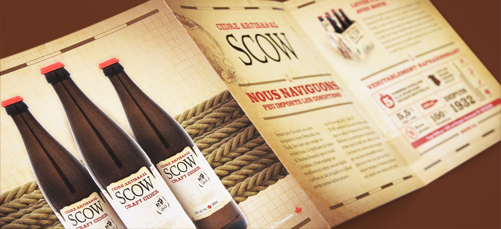 Dépliant Scow (stratégie, design, branding, communication marketing, Web, publicité)