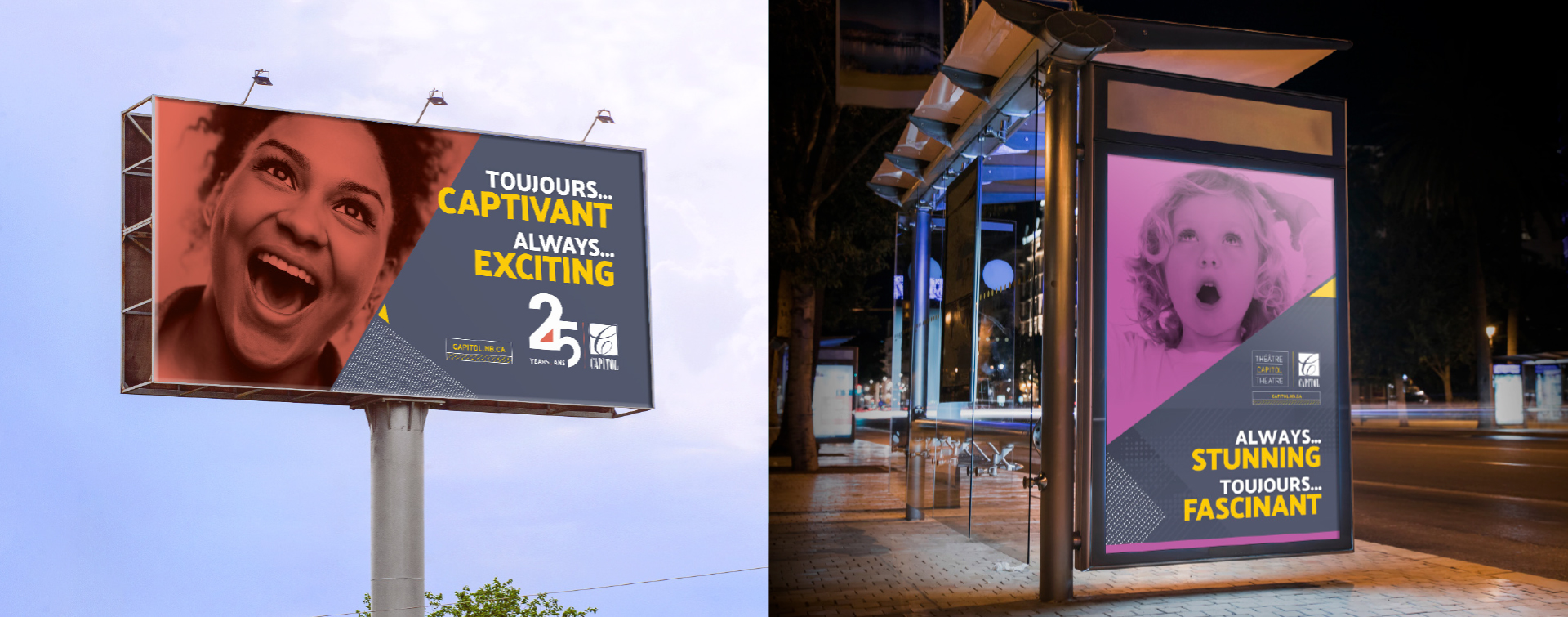 Billboards du Théâtre Capitol (stratégie, design, branding, communication marketing, Web, publicité)