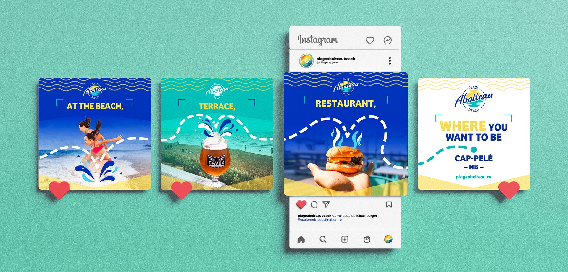 Social media posts for Aboiteau Beach