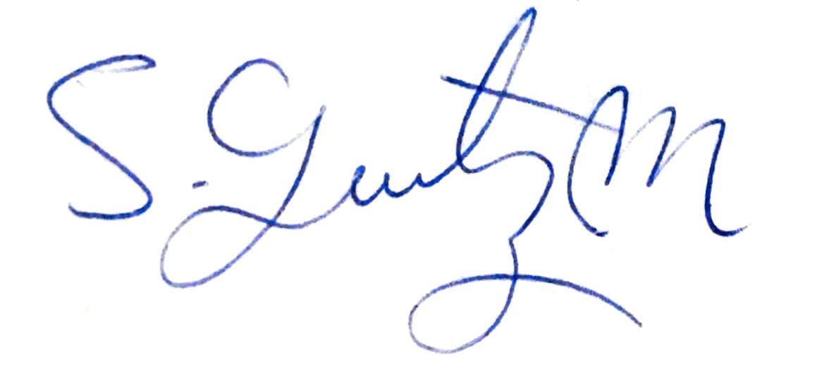 Sara's handwritten signature.