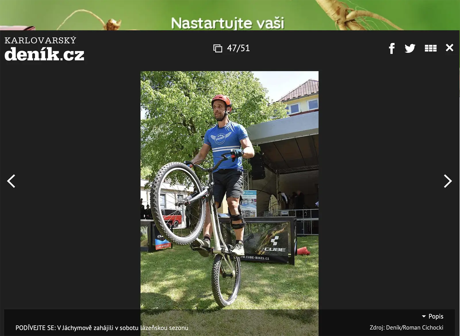 Campy Bikeskills a exhibice v lázních