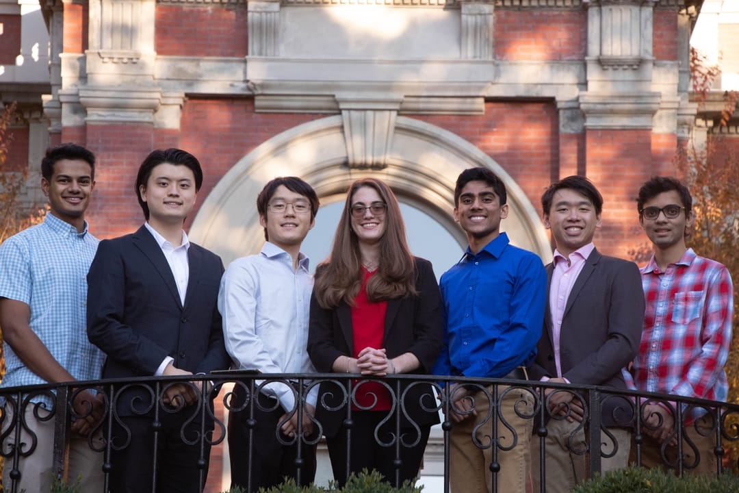 Group photo of the StetPulse team (From left to right: Bharath Heggadahalli, Jonathan Wu, Thienviet Ngomai, Selena Shirkin, Saardhak Bhrugubanda, Ryan Chan, Aryaman Shodhan)