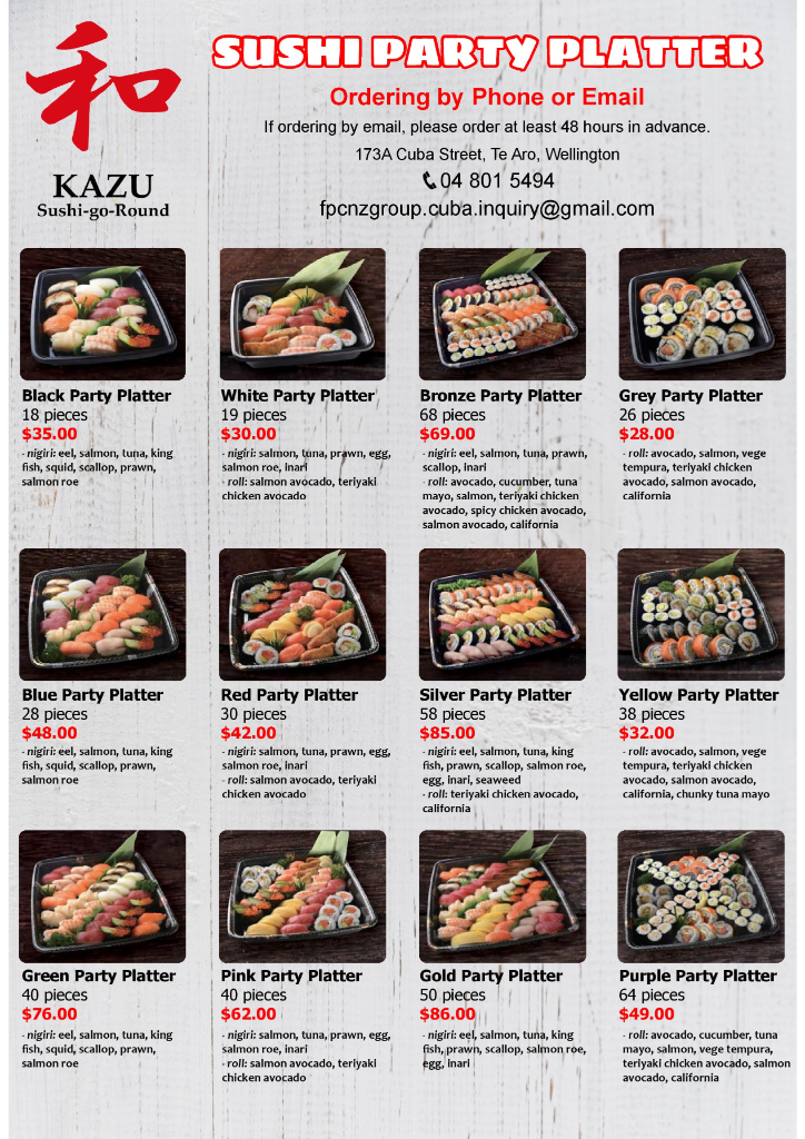 Kazu Sushi Go Round Wellington