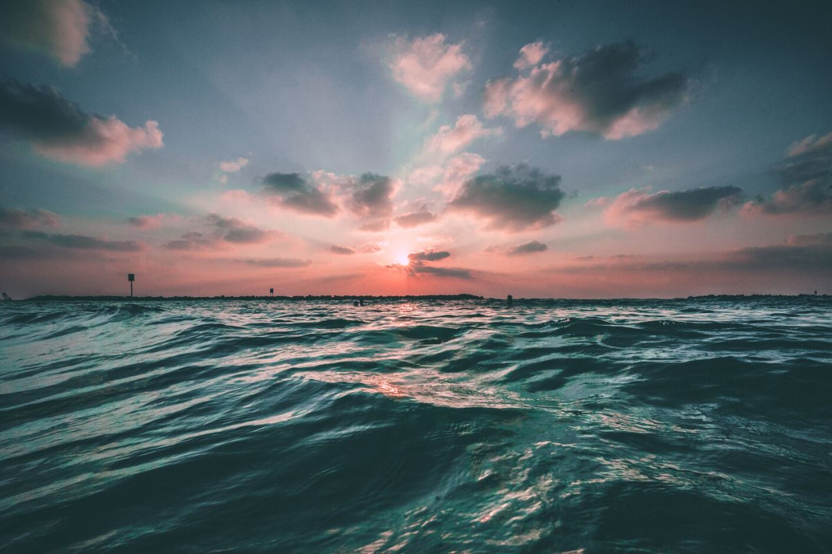 A beautiful sunset over the ocean