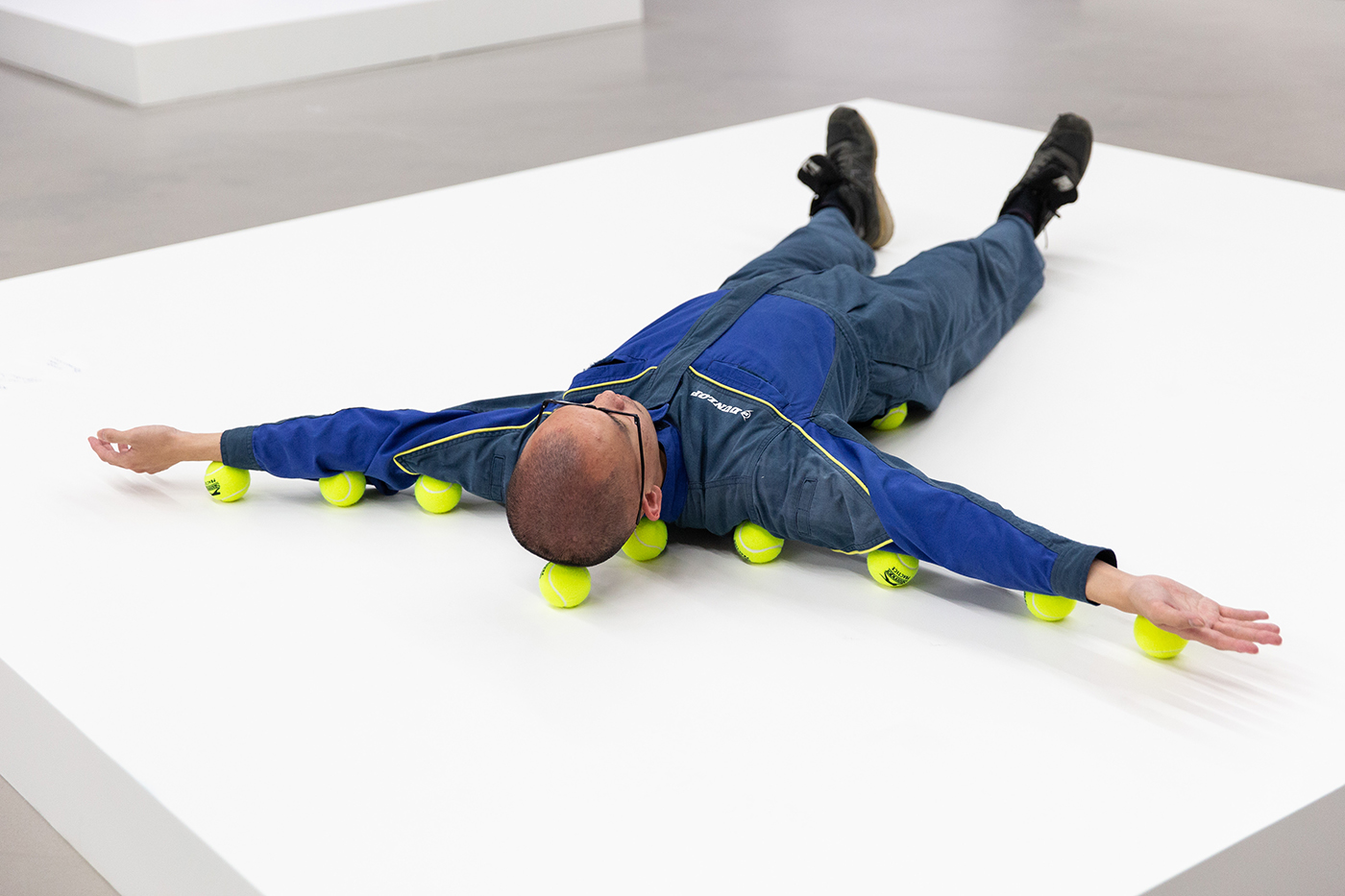 Erwin Wurm, Untitled (Tennis Balls) , 1998 - 2020. Courtesy the artist and Taipei Fine Arts Museum