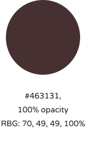 brown color swatch #463131