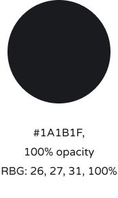 dark grey color swatch #1a1b1f