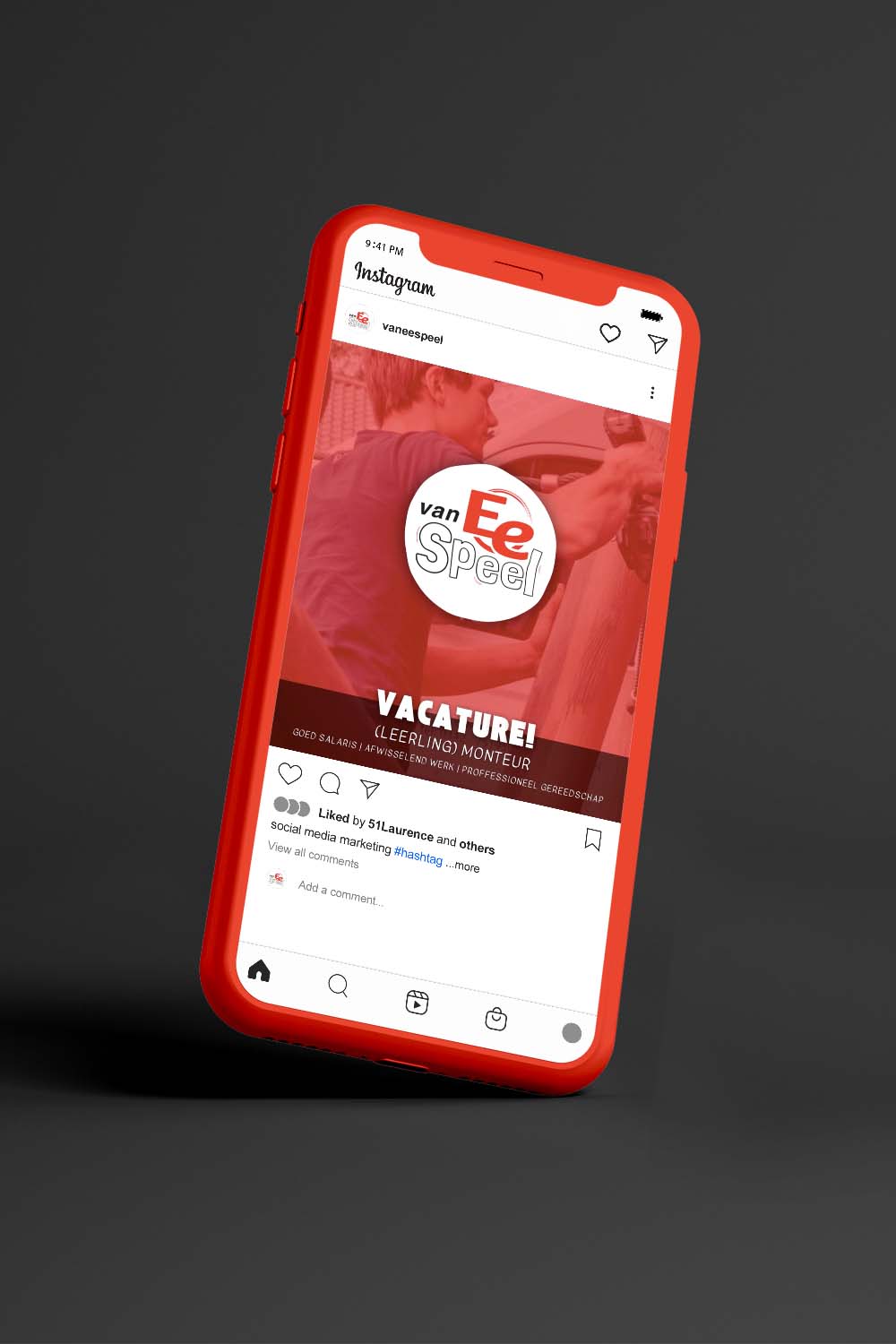 Social media marketing campange van ee speel
