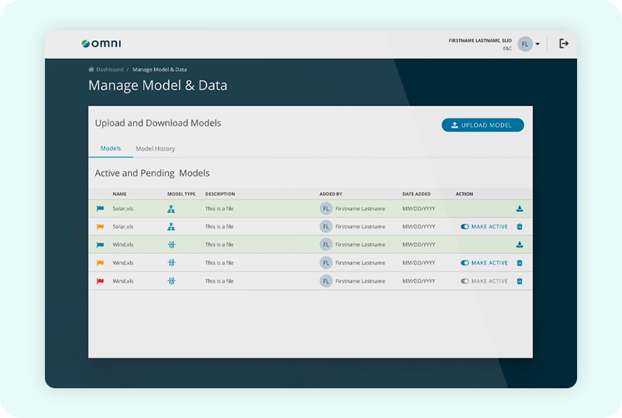 OMNI Application for NextEra Energy, design artifact 2