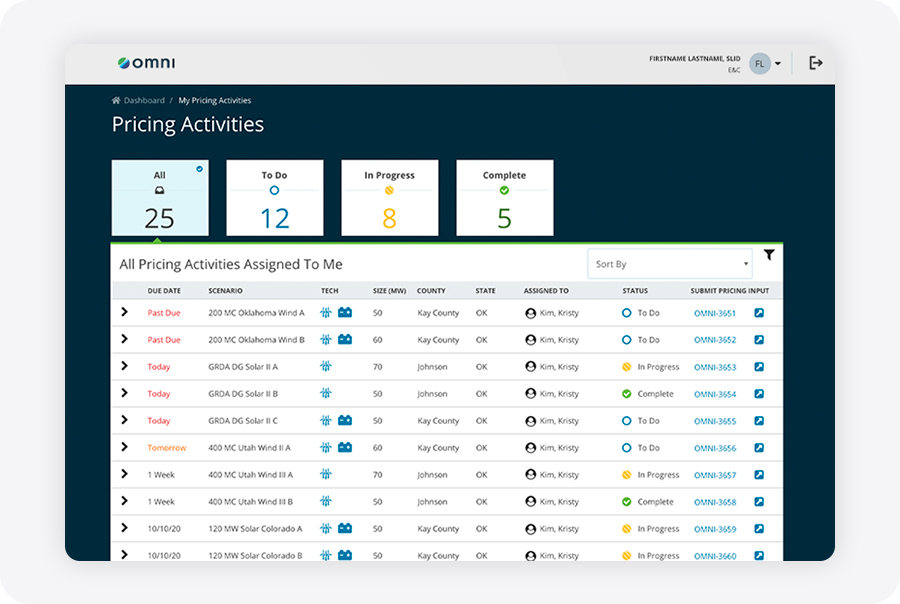 OMNI Application for NextEra Energy, design artifact 3