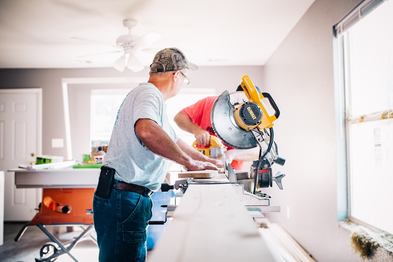 man working on home renovation
