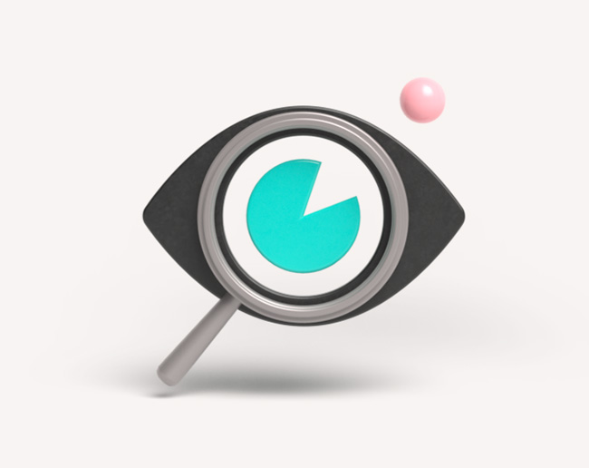 3D Eye icon for brand awareness
