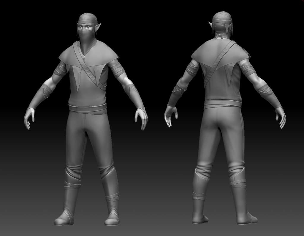 ZBrush sculpt of Fen Elf from Depths of Erendorn