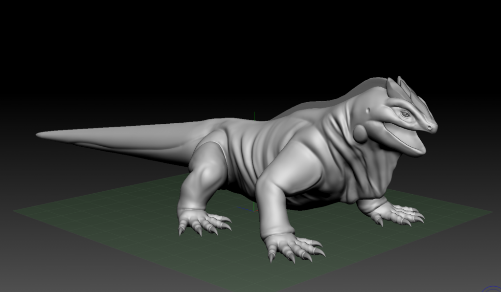 ZBrush sculpt of a Silver Iguana