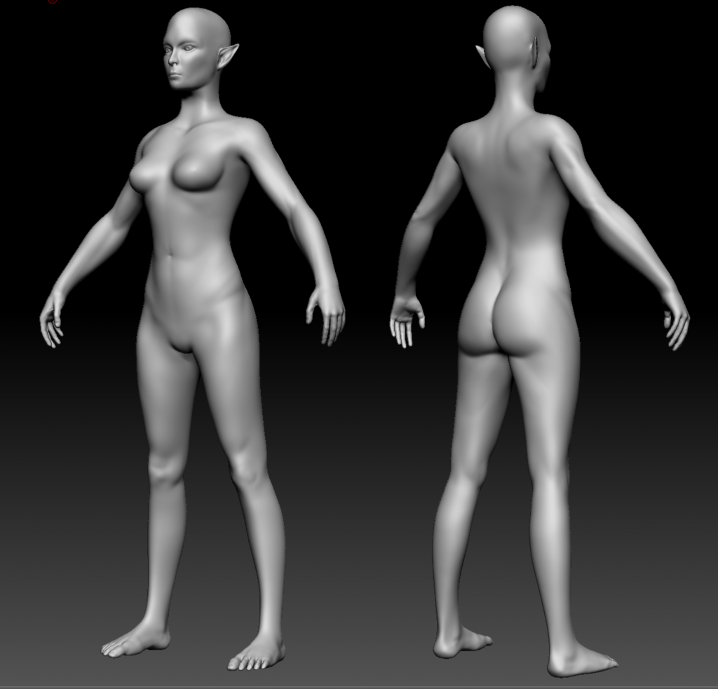 Female base mesh sculpt