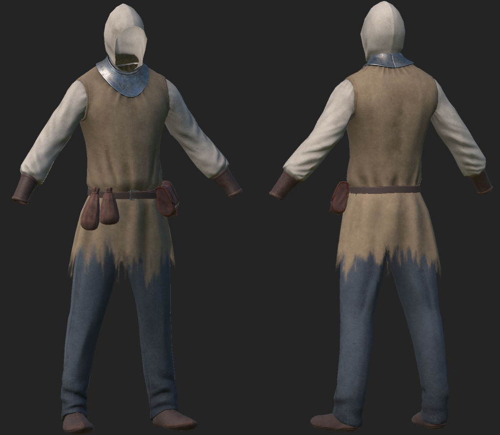 Textured clothes for Merchant model from Depths of Erendorn