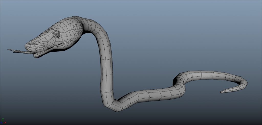 3D model of a snake