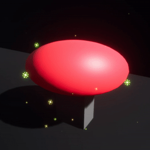 Magical spore effects floating round an object in Unreal Engine
