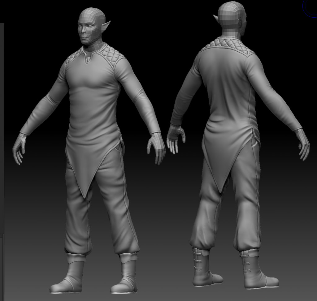 ZBrush sculpt of Civilian from Depths of Erendorn