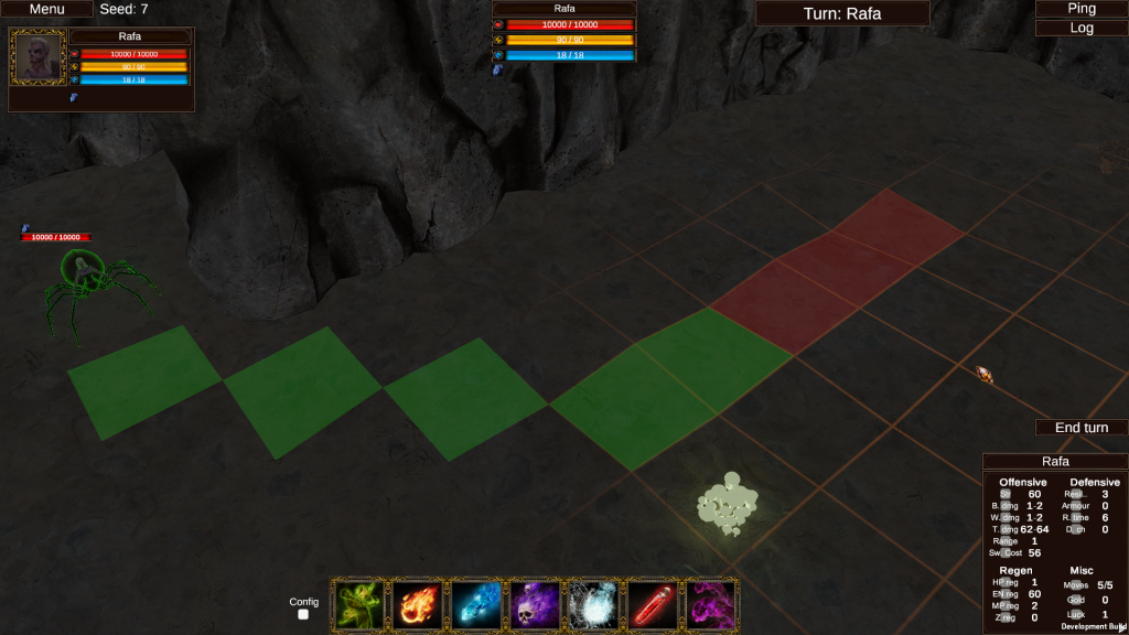 Screenshot of a dungeon crawler game