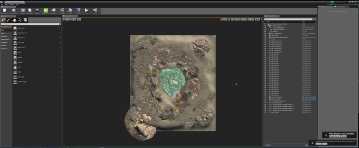 Environment set pieces in Unreal