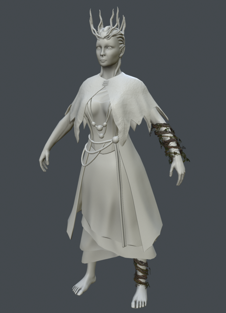Black and white 3D model of
