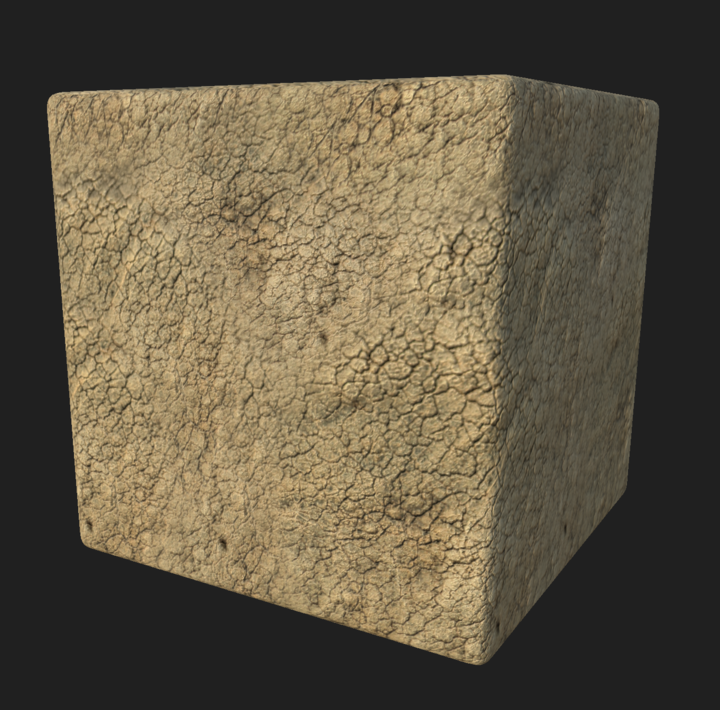 Rhino texture material as a cube in ZBrush